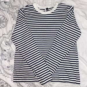 Topshop black and white striped sweater